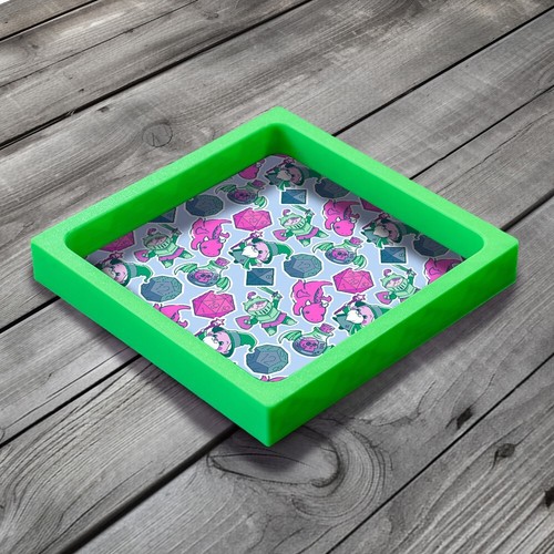 Green adventure dice tray - adventure,